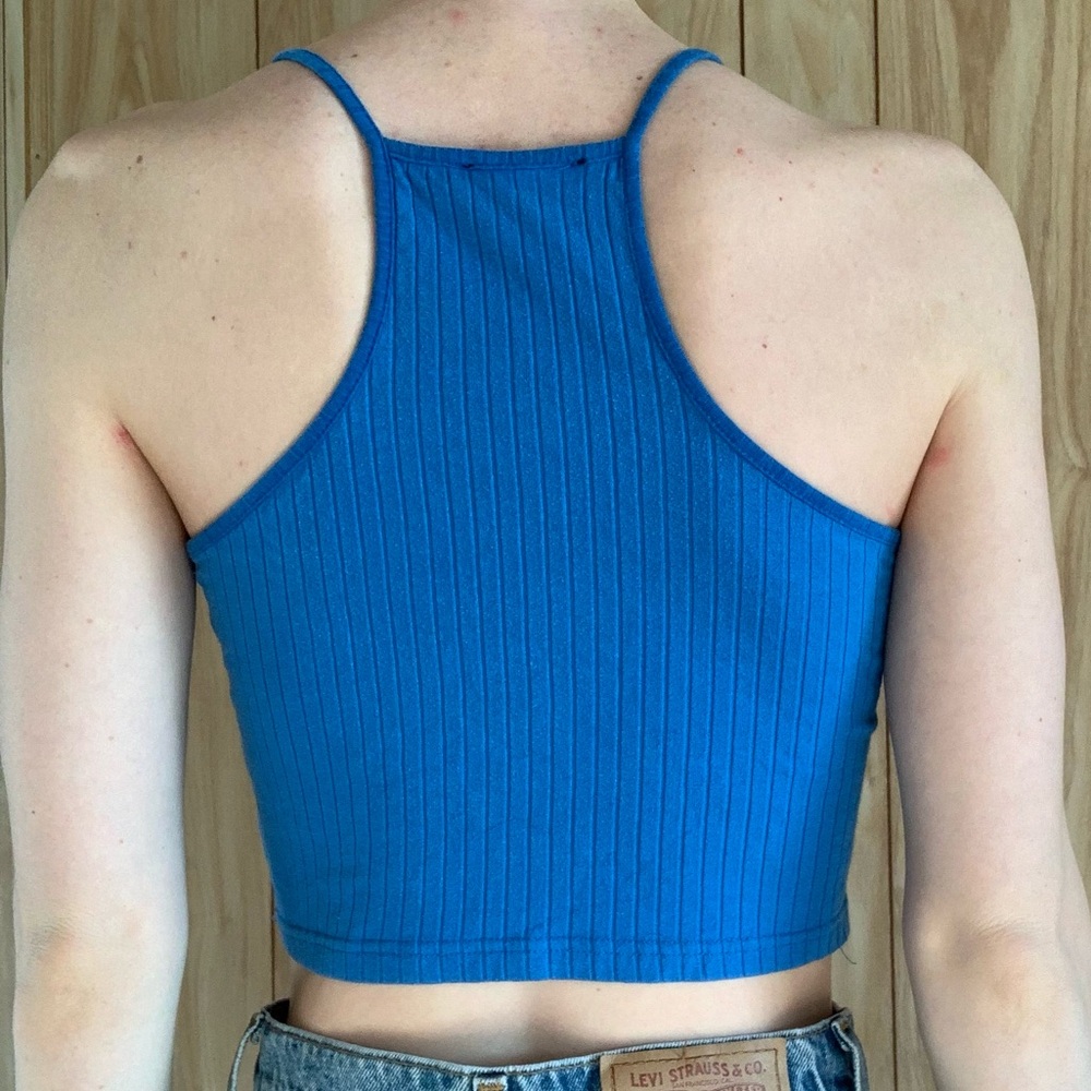 Bundle Blue & Orange Ribbed Crop Tops - Picture 7 of 16